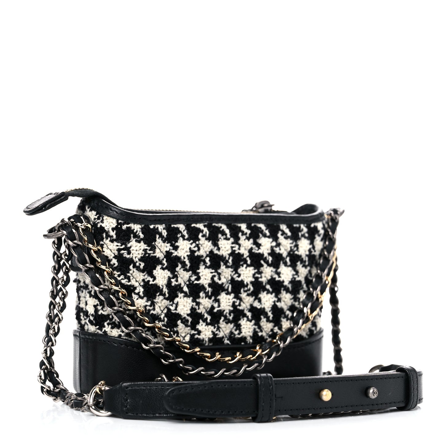 Lambskin Calfskin Tweed Success Story Set of 4 Minis Bags Black