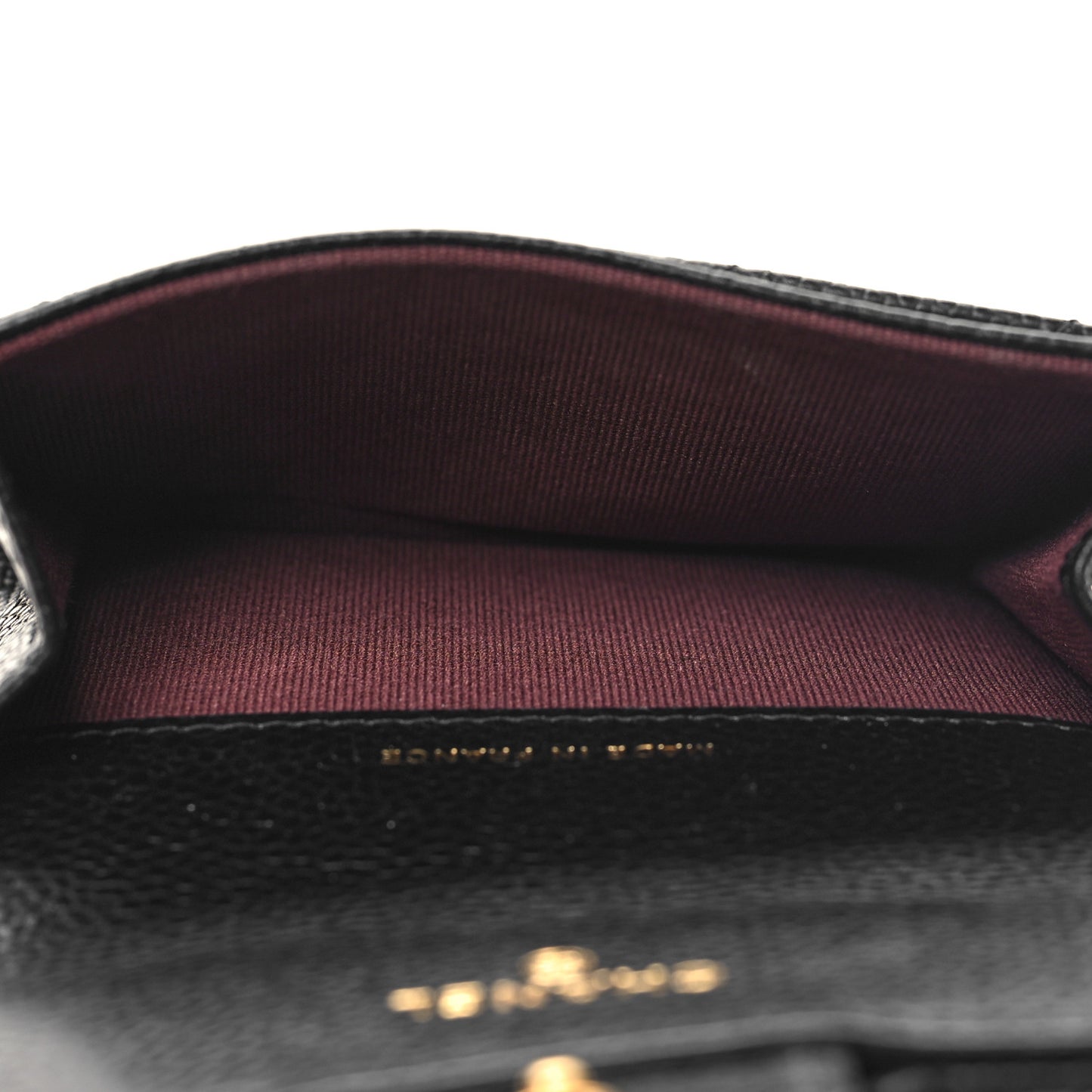 Caviar Quilted Flap Card Holder Wallet Black