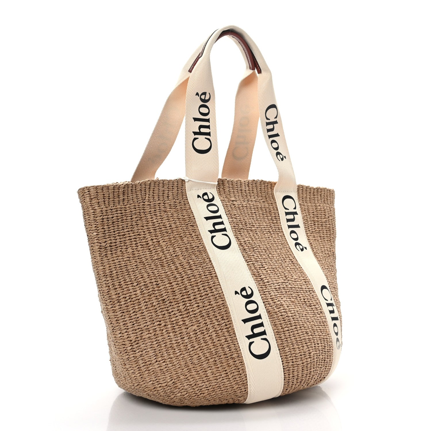 Chloe Raffia Large Woody Basket Bag White 3 of 8