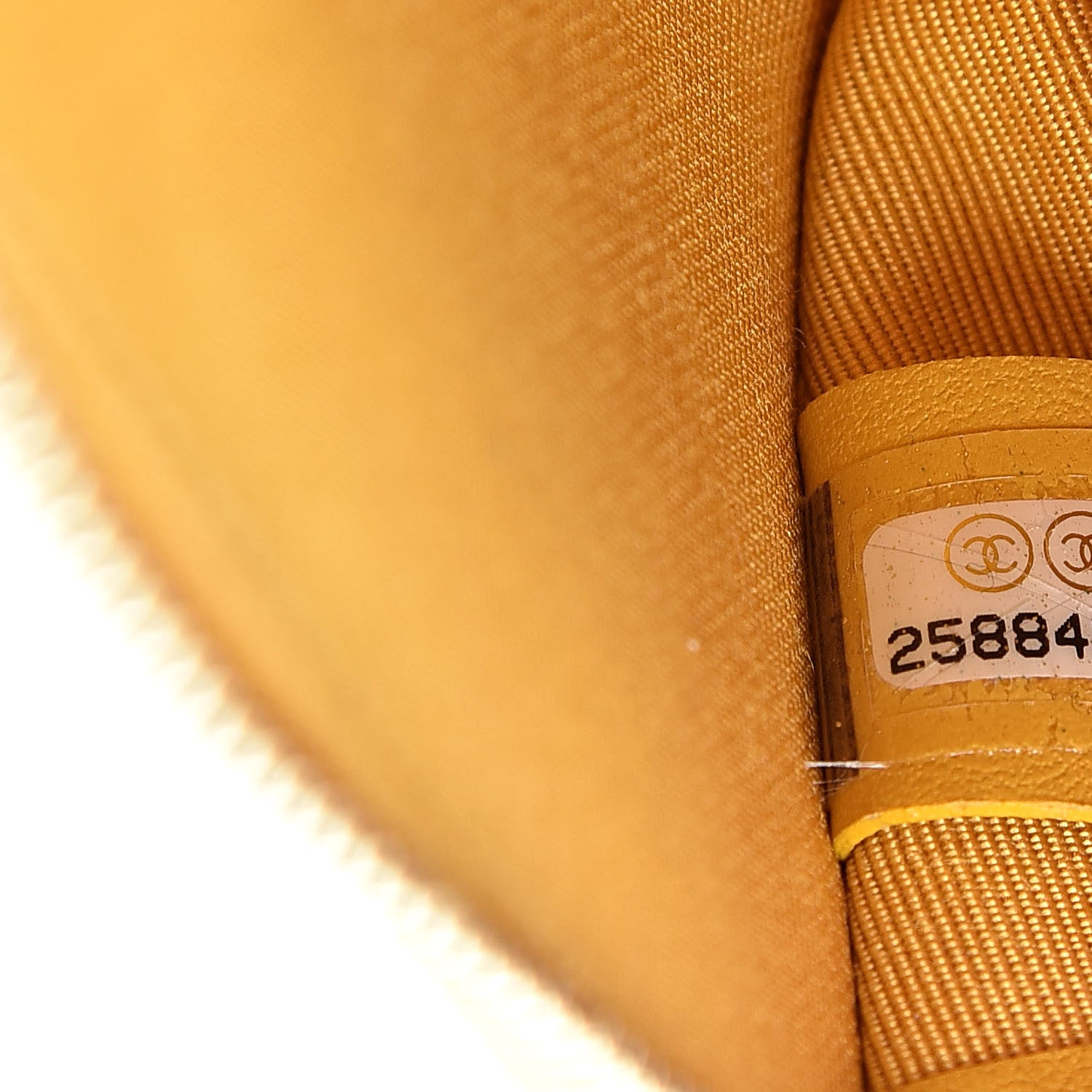 Chanel Caviar Quilted Key Holder Case Yellow 7 of 8