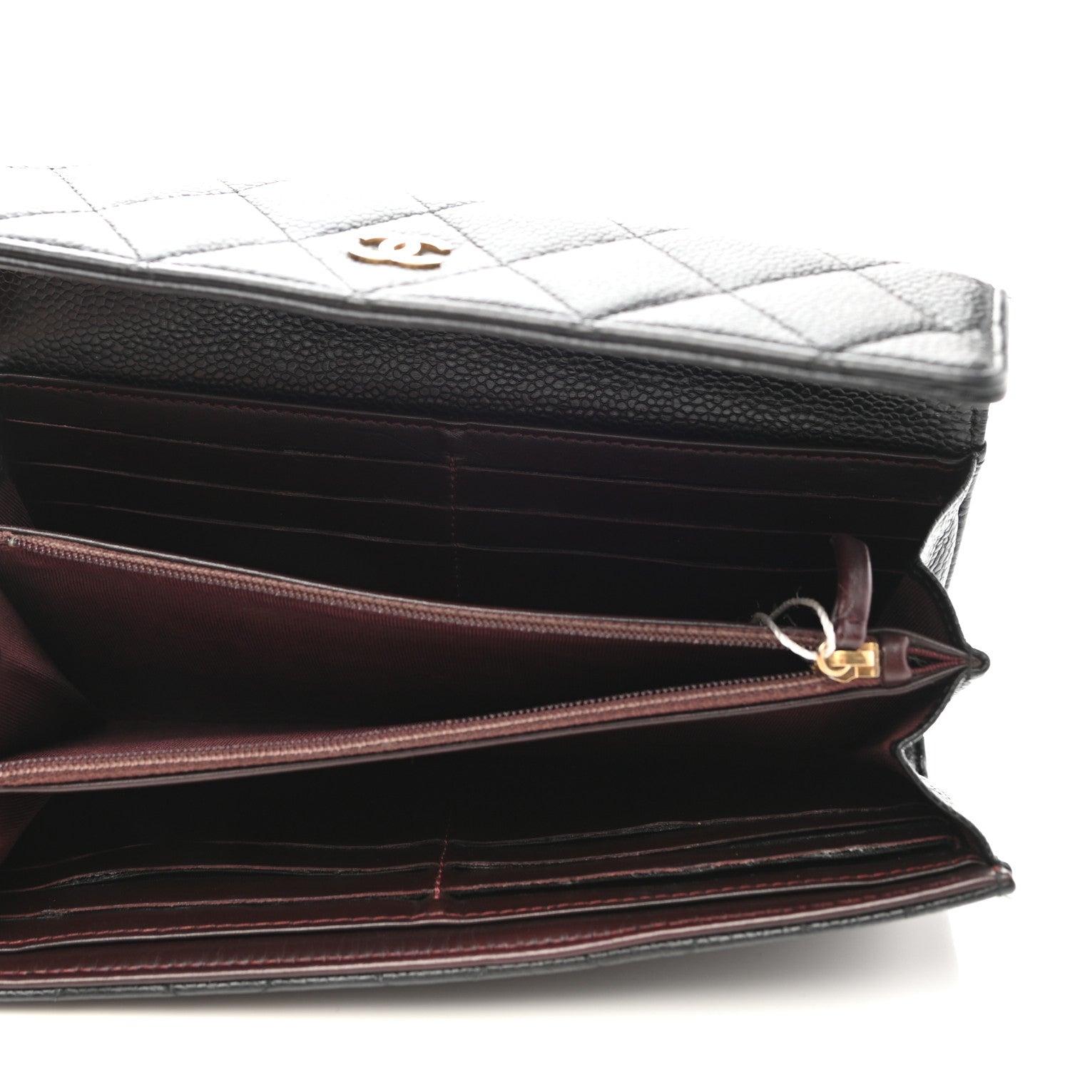 Chanel Caviar Quilted Large Gusset Flap Wallet Black 5 of 14
