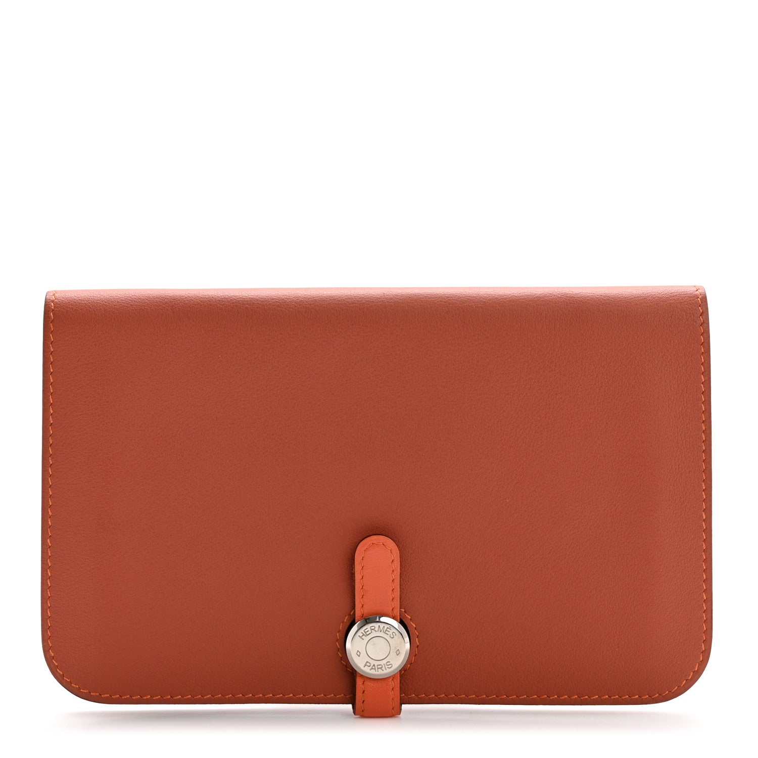 Hermes Swift Dogon Duo Wallet Sanguine Crevette 1 of 8