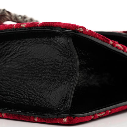Gucci Velvet Skipper Crystal GG Monogram Small Dionysus Shoulder Bag Red Cipria Black Black Diamond 10 of 11