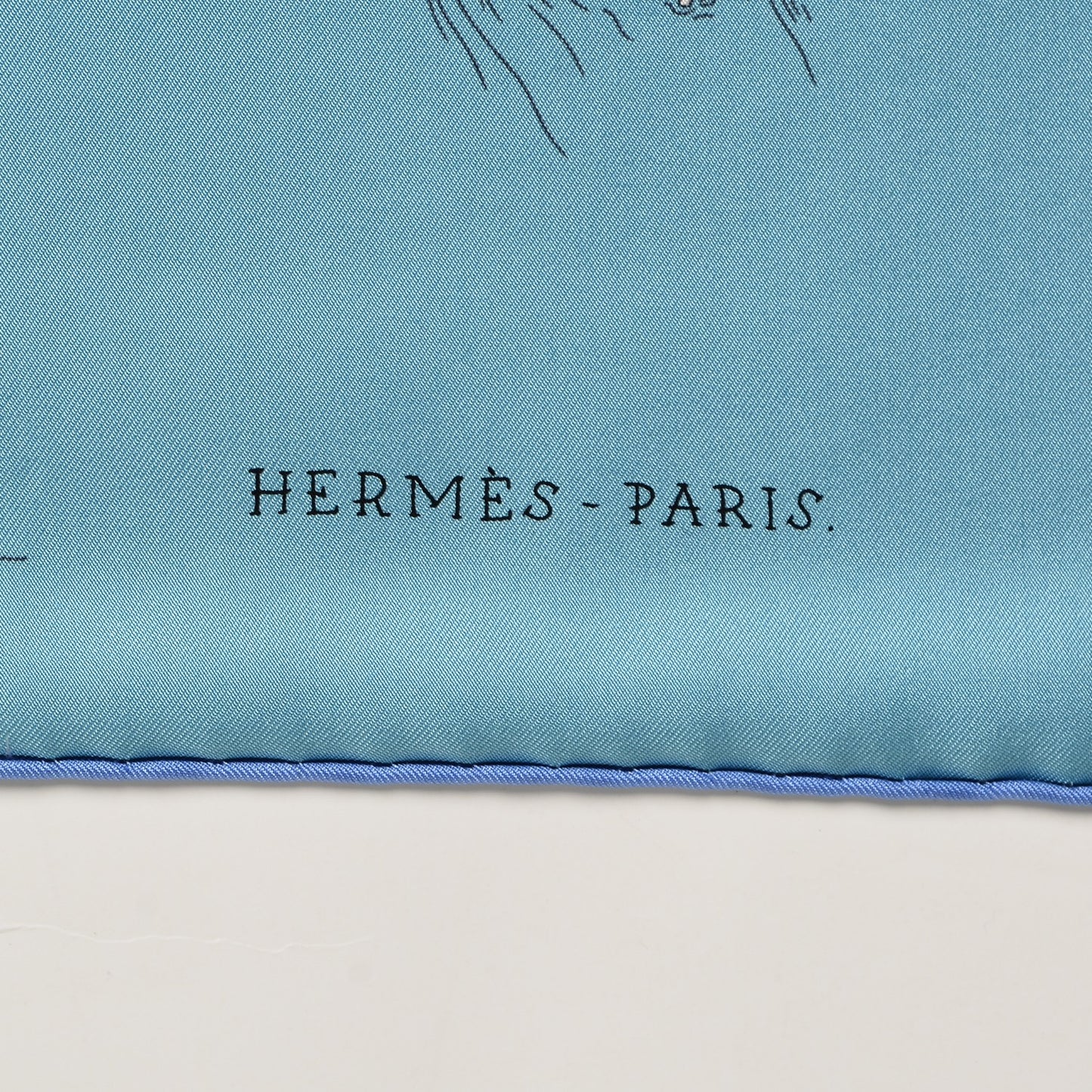 Silk The Battery New York Scarf 90 Bleu Vert Rose Pale