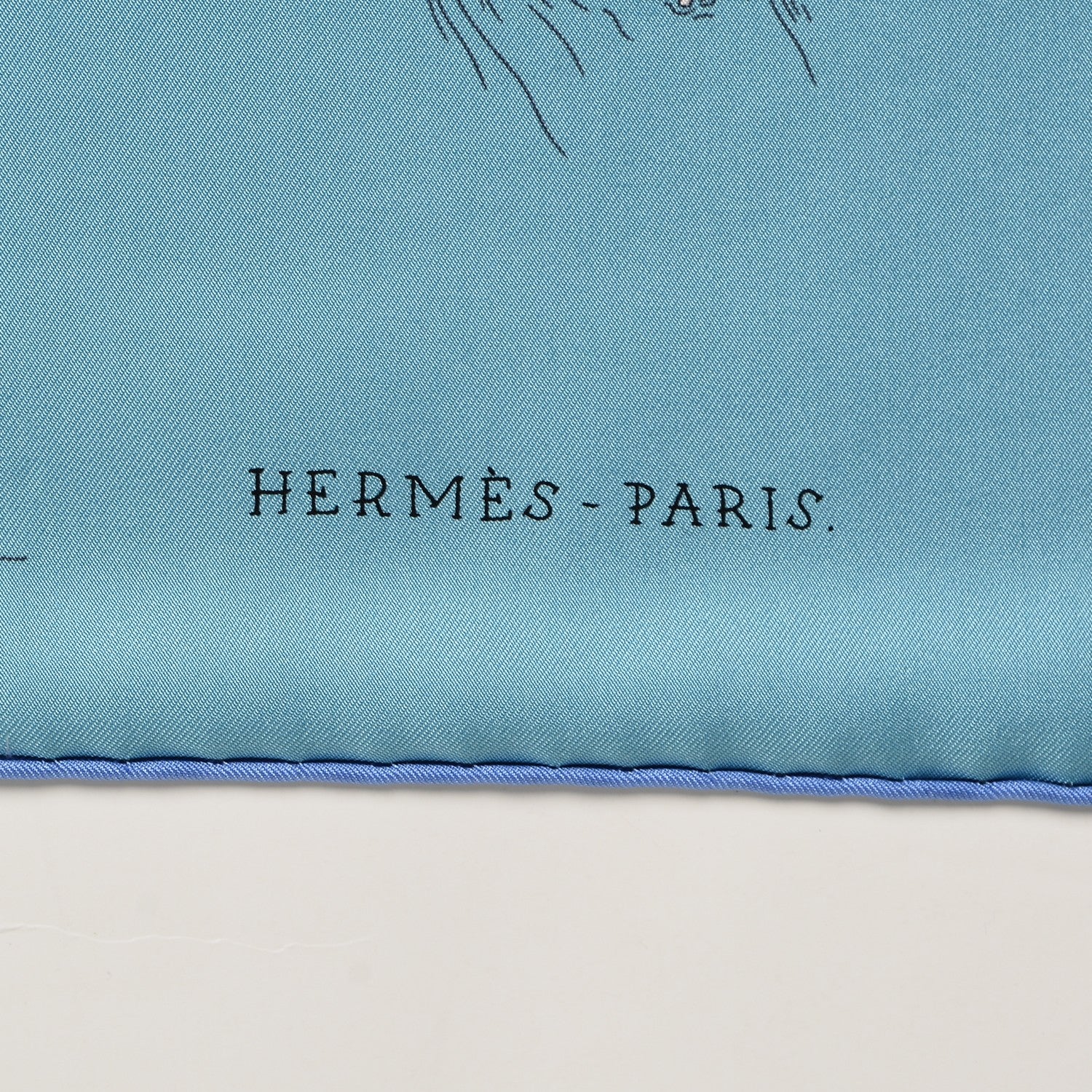 Hermes Silk The Battery New York Scarf 90 Bleu Vert Rose Pale 4 of 6