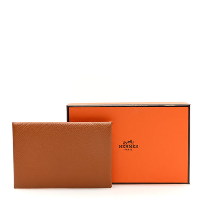 Hermes Epsom Calvi Card Case Gold 7 of 7
