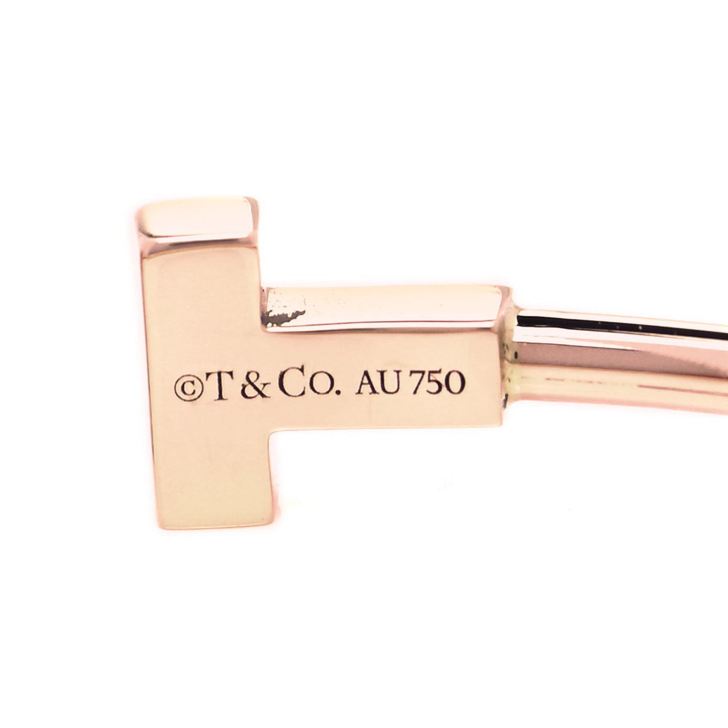 18K Rose Gold Narrow T Wire Bracelet