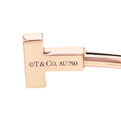 Tiffany 18K Rose Gold Narrow T Wire Bracelet 4 of 5