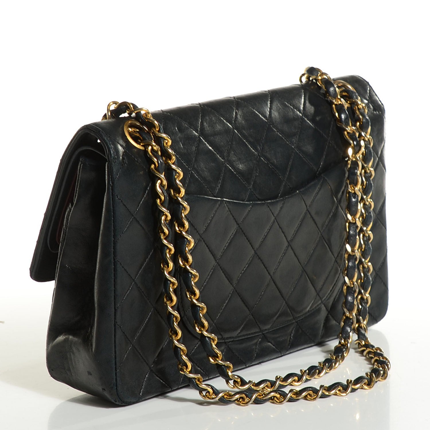 Chanel Lambskin Quilted Medium Double Flap Black 3 of 10