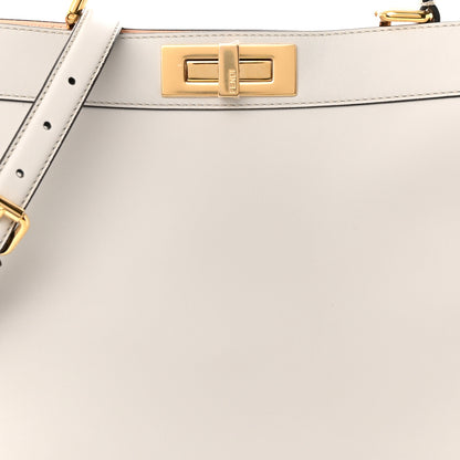 Fendi Vitello Seta Shiny Nappa Medium Peekaboo I SEE U Satchel Ghiaia Light Rose 9 of 14