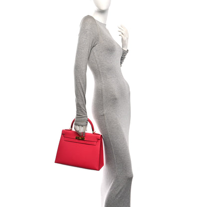 Hermes Epsom Kelly Sellier 28 Rose Extreme 2 of 11