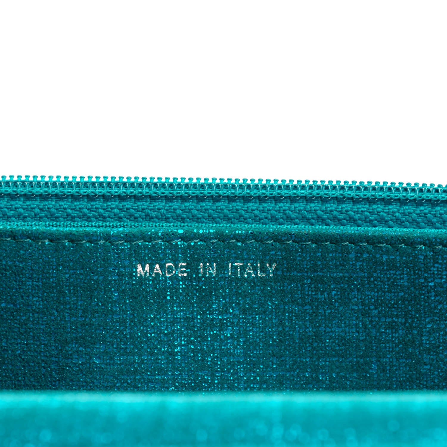 Chanel Metallic Calfskin Wallet on Chain WOC Turquoise 7 of 8