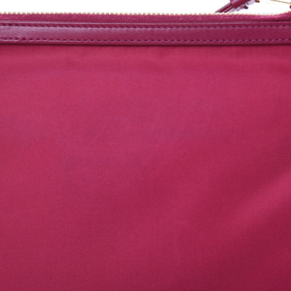 Prada Tessuto Nylon Soft Calf Double Zip Crossbody Bag Ibisco 11 of 11