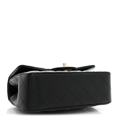 Chanel Lambskin Quilted Mini Top Handle Rectangular Flap Black 4 of 10