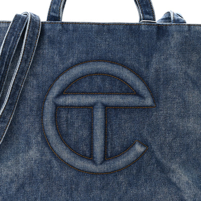 Telfar Denim Medium Shopping Bag Blue 8 of 10