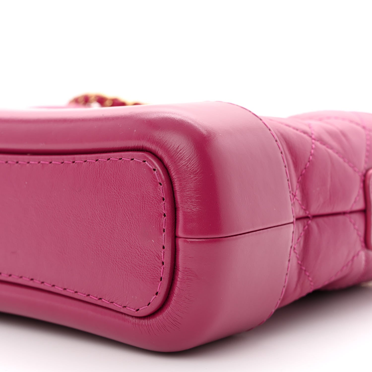 Chanel Aged Calfskin Quilted Small Gabrielle Hobo Fuchsia 10 of 10