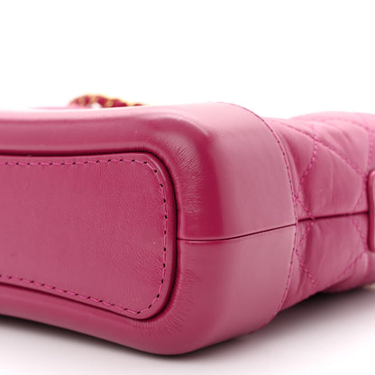 Chanel Aged Calfskin Quilted Small Gabrielle Hobo Fuchsia 10 of 10