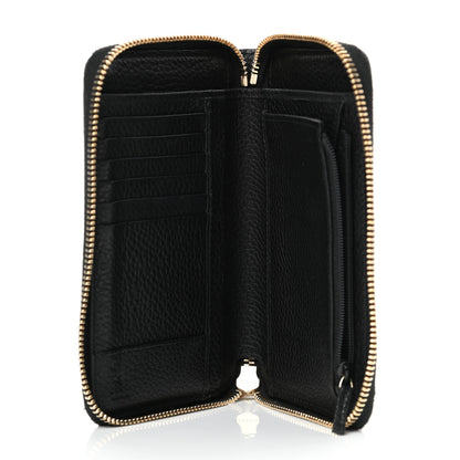 Gucci Pebbled Calfskin Medium Soho Zip Around Wallet Black 6 of 10