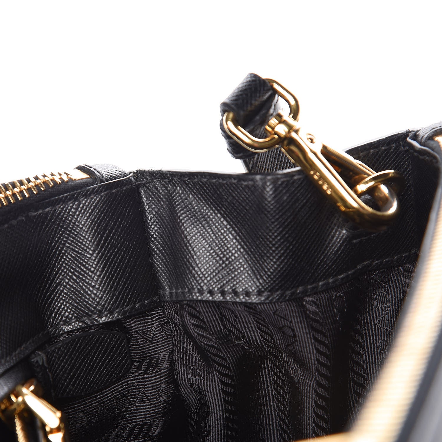 Prada Saffiano Small Galleria Double Zip Tote Black 9 of 20