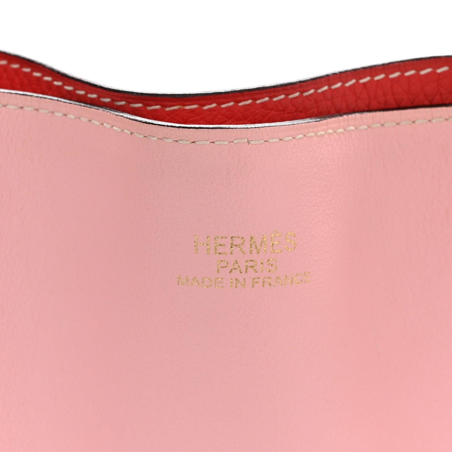 Hermes Taurillon Clemence Double Sens 45 Reversible Tote Rose Sakura Bougainvillea 9 of 20