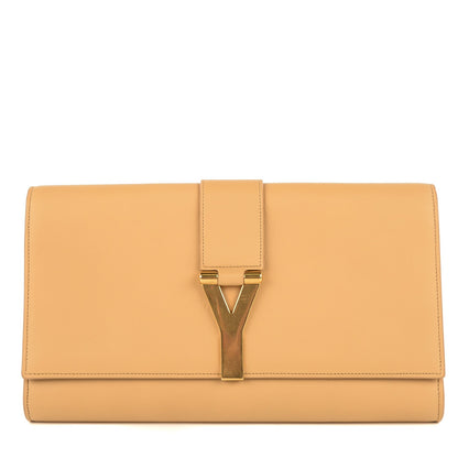Saint Laurent Calfskin Y Ligne Clutch Natural 1 of 10
