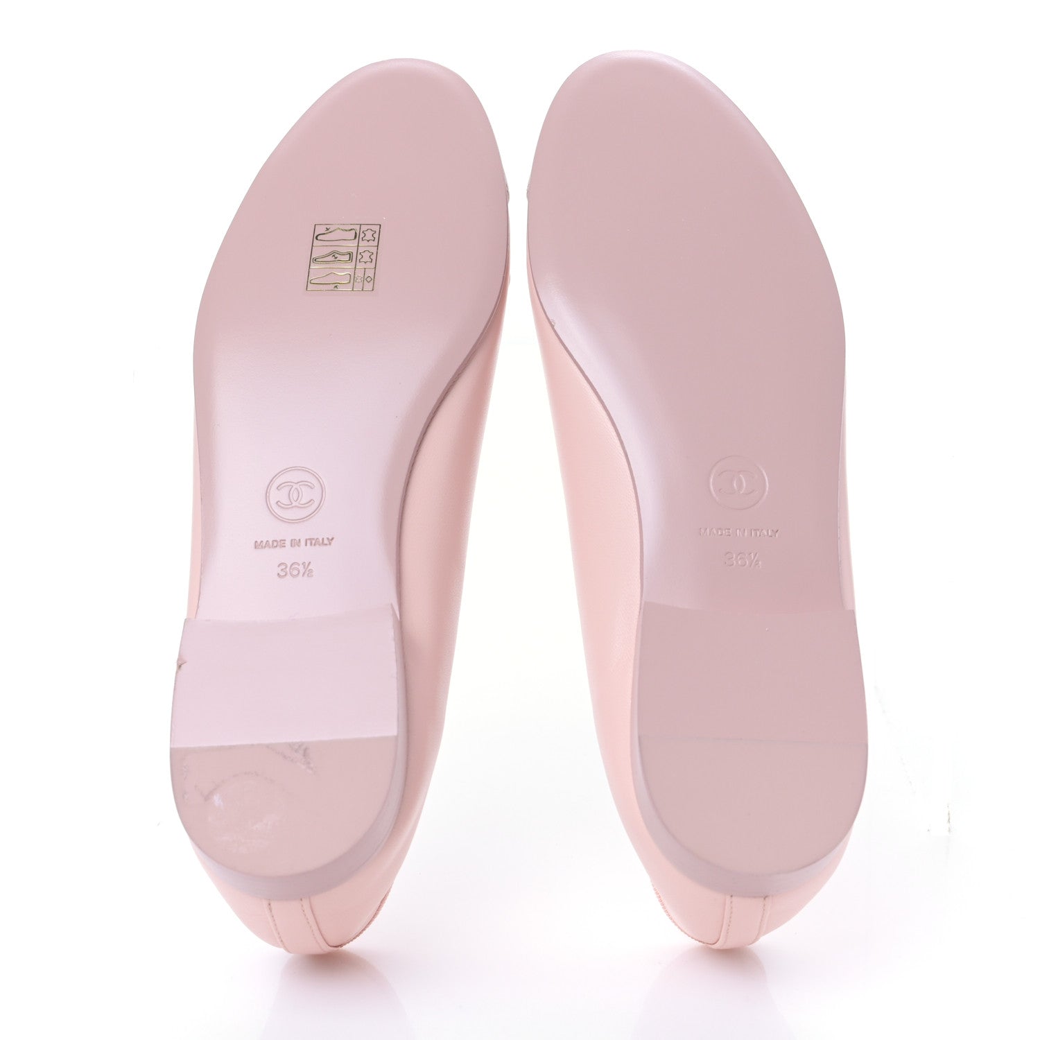 Chanel Lambskin Cap Toe CC Ballerina Flats 36.5 Light Pink Dark Pink 5 of 8