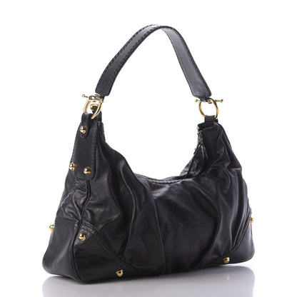 Gucci Calfskin Medium Jockey Hobo Black 3 of 12