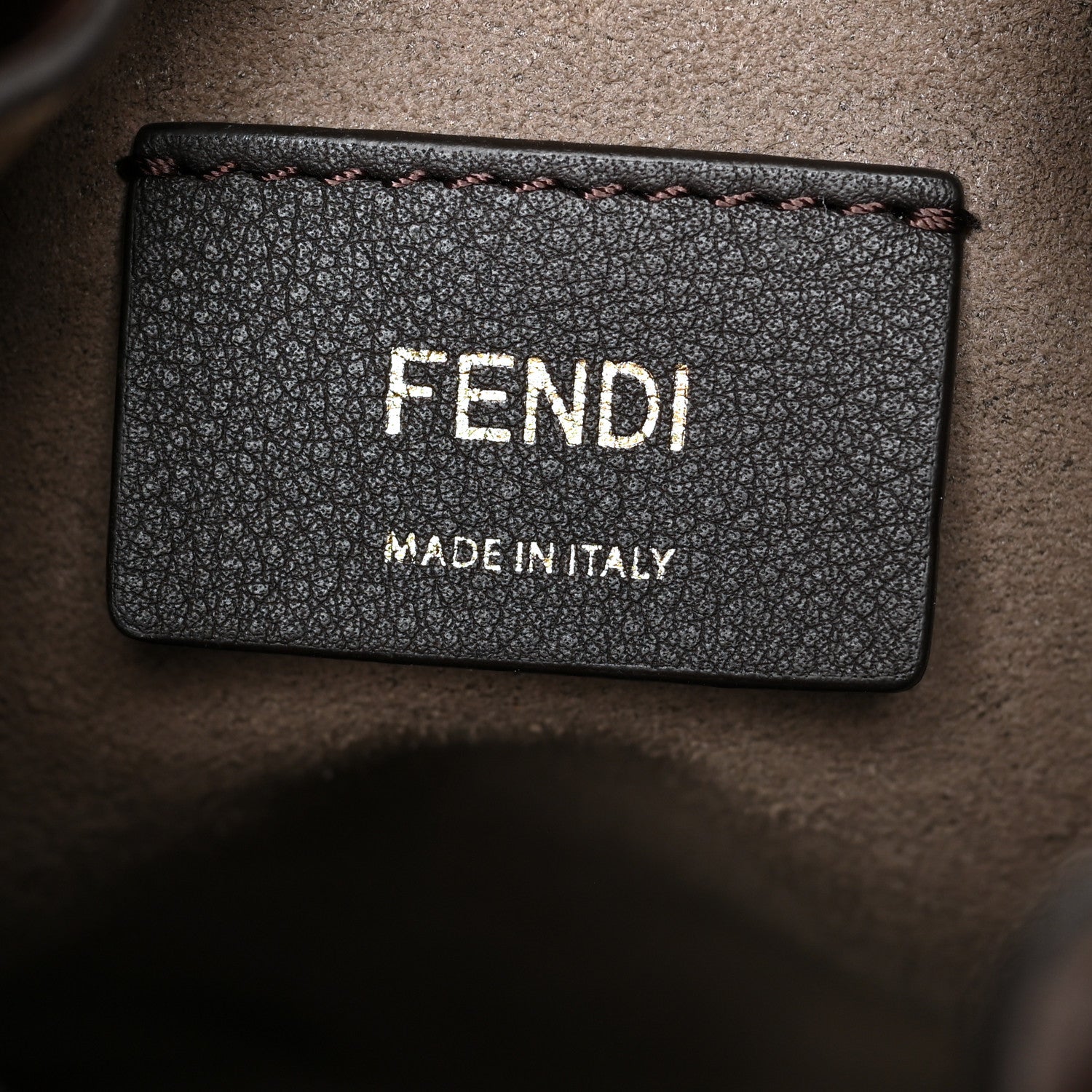 Fendi Suede Vitello King F is Fendi Micro FF Mini Mon Tresor Bucket Bag Sigaro Marrone Ebano 6 of 10