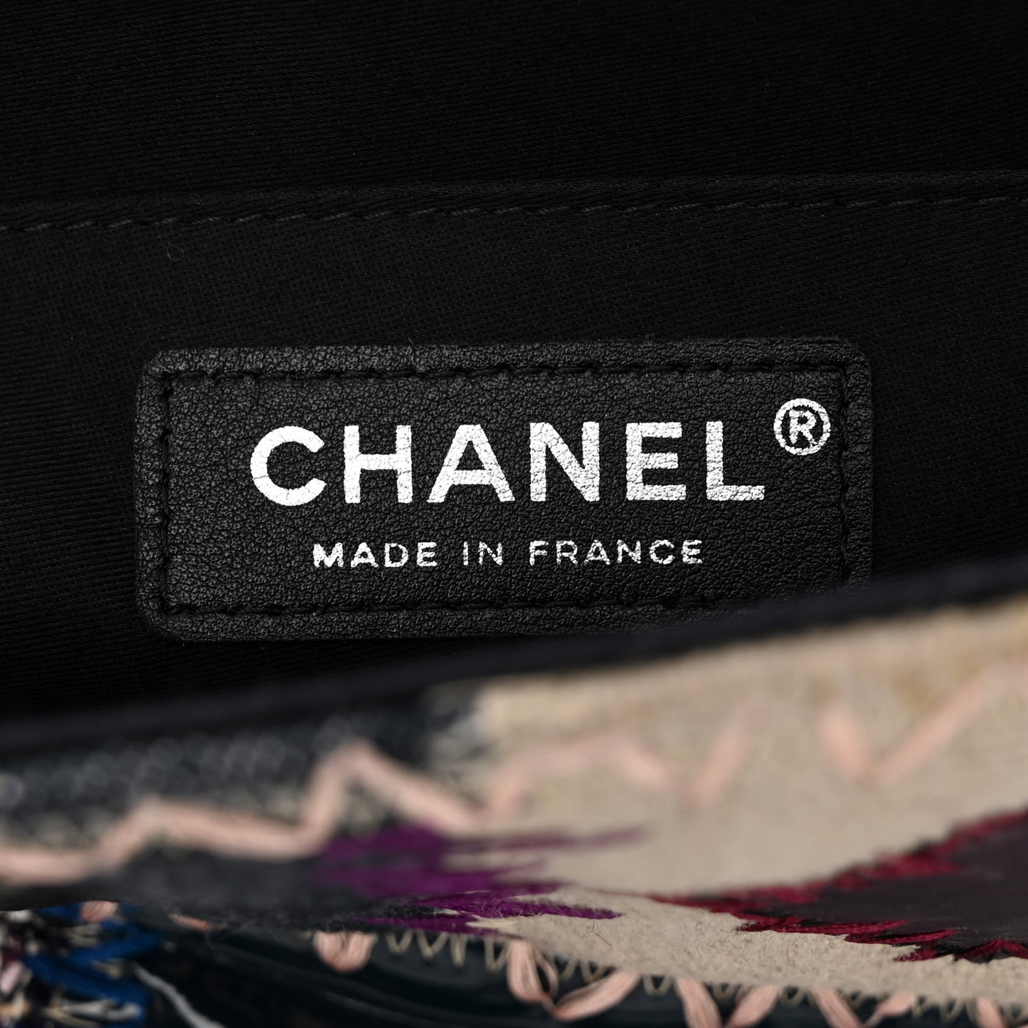 Denim Tweed Patchwork Jumbo Single Flap Multicolor