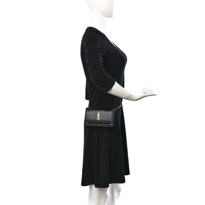 Saint Laurent Smooth Calfskin Sunset Baby Belt Bag Black 2 of 8