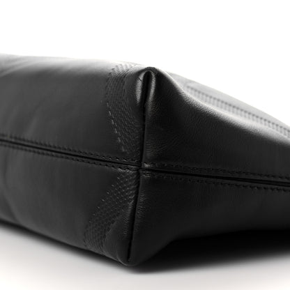 Burberry Calfskin Check Embossed Small Chichester Crossbody Clutch Bag Black 9 of 11