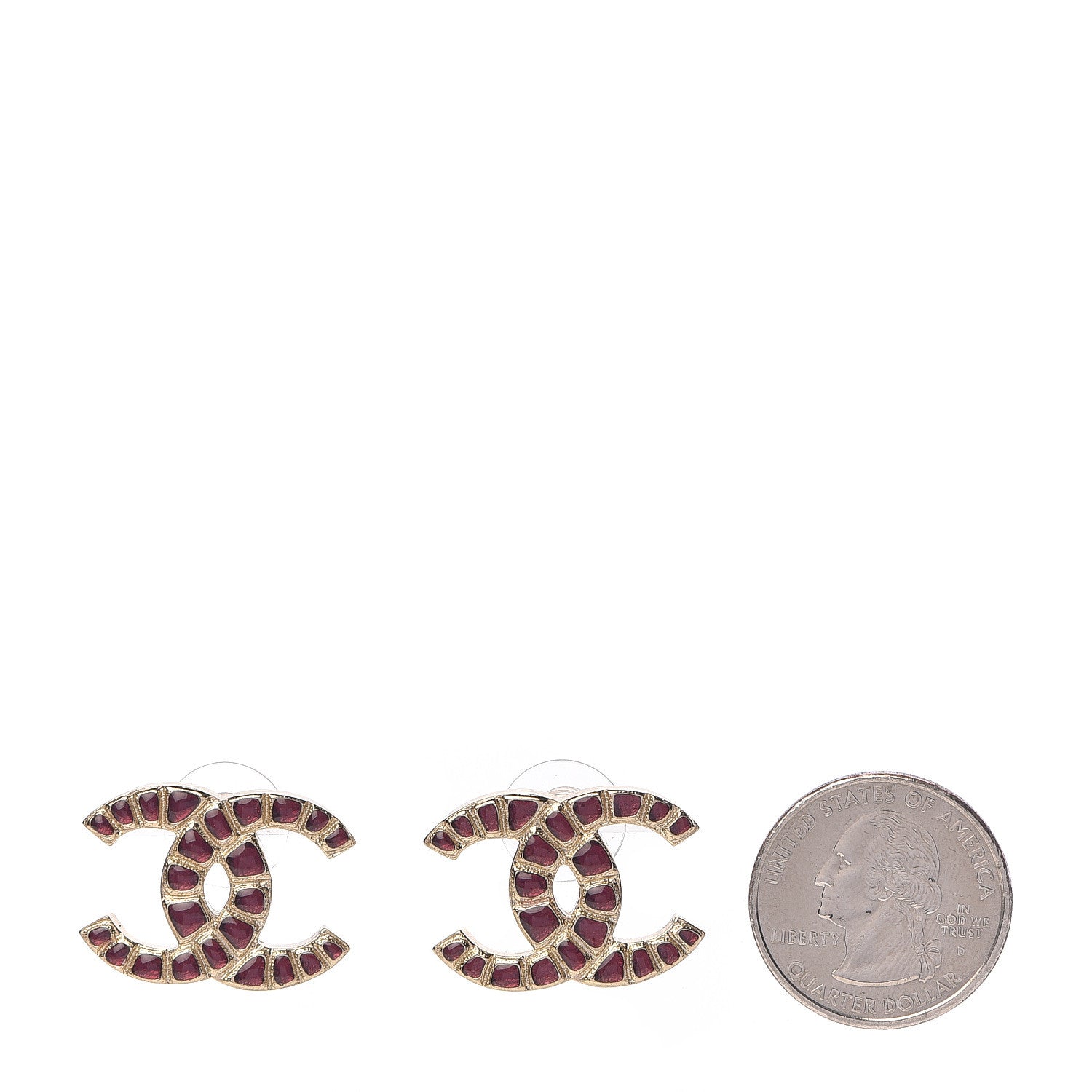 Chanel Metal Gripoix Along The Nile Earrings Gold Purple 2 of 5
