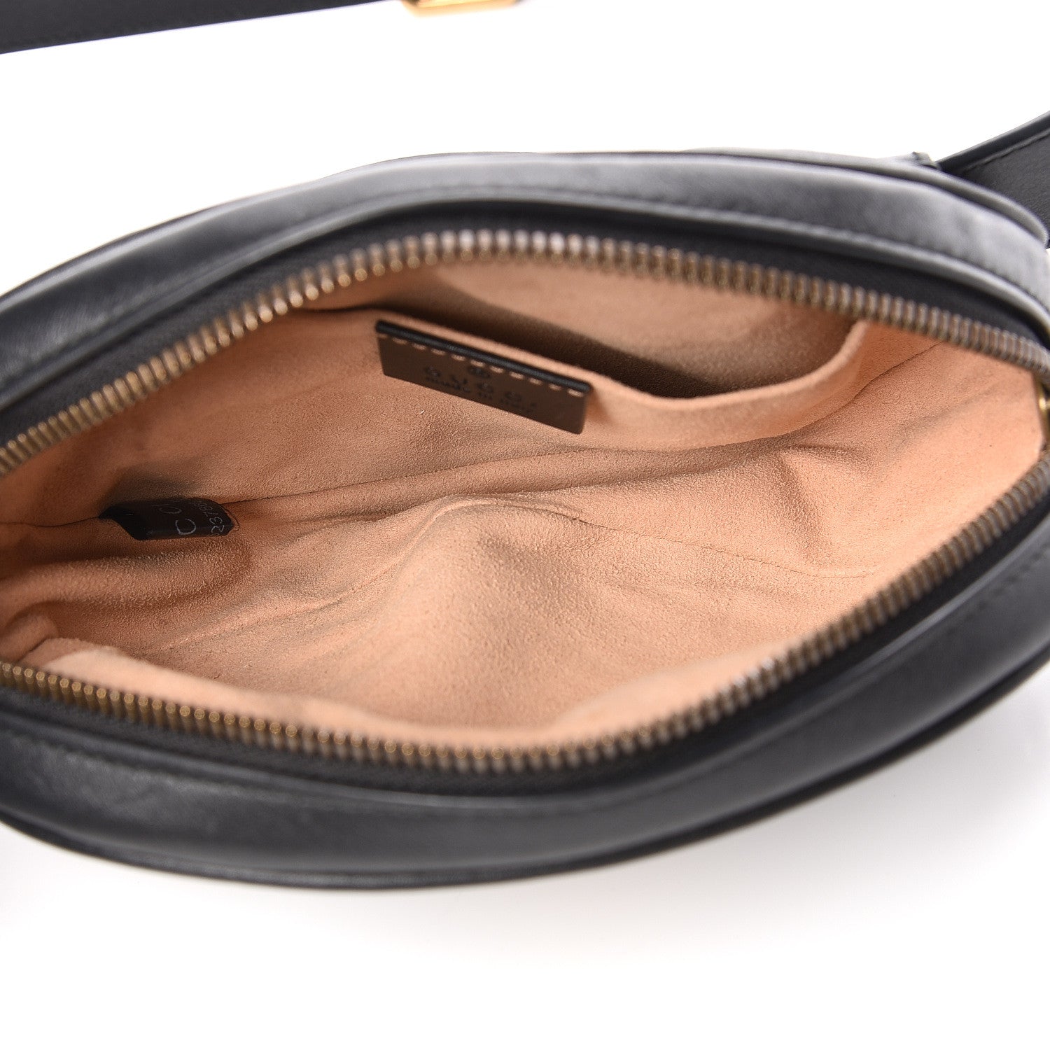 Gucci Calfskin Matelasse GG Marmont Belt Bag 75 30 Black 5 of 10