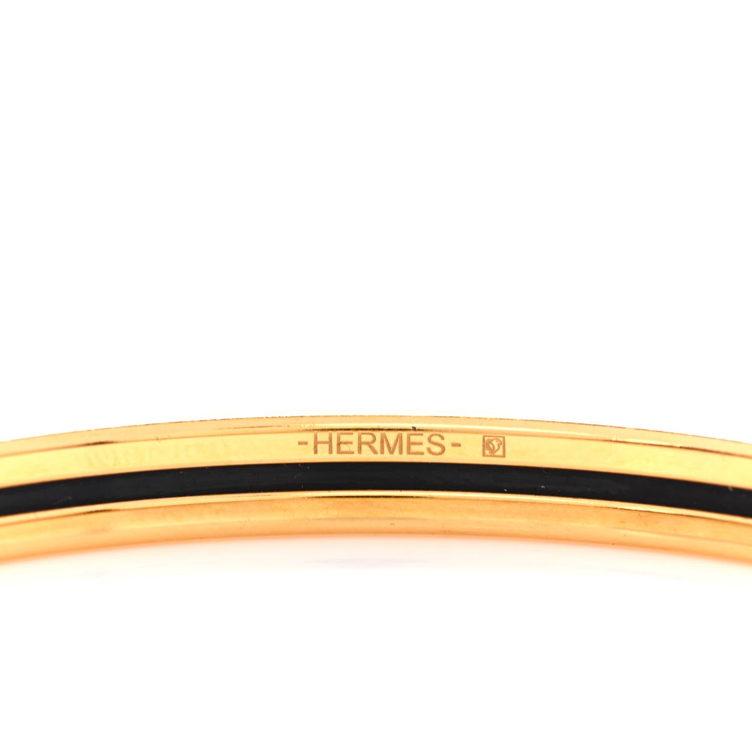 Hermes Enamel Printed Extra Narrow Printed Bracelet 65 4 of 5