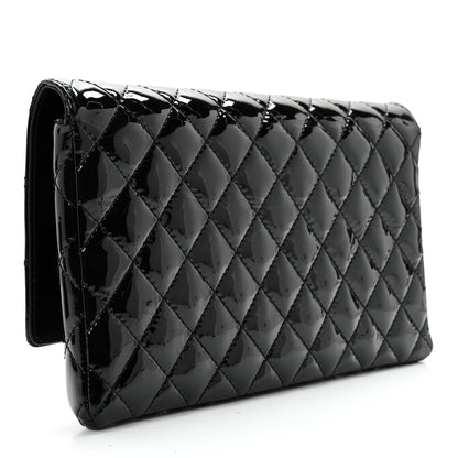 Chanel Patent Calfskin Quilted Reissue 2.55 Clutch So Black 2 of 9