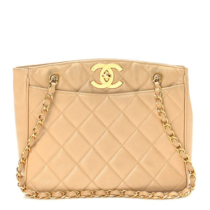 Chanel Caviar Quilted Tote Beige 1 of 13