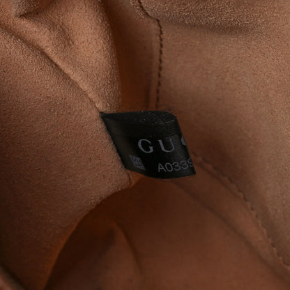 Gucci Glazed Calfskin Matelasse Diagonal Small GG Marmont Chain Shoulder Bag Cuir 8 of 11