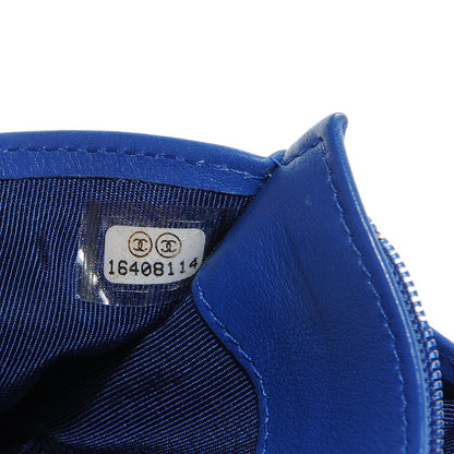Chanel Patent Quilted Yen Wallet Dark Blue 8 of 8