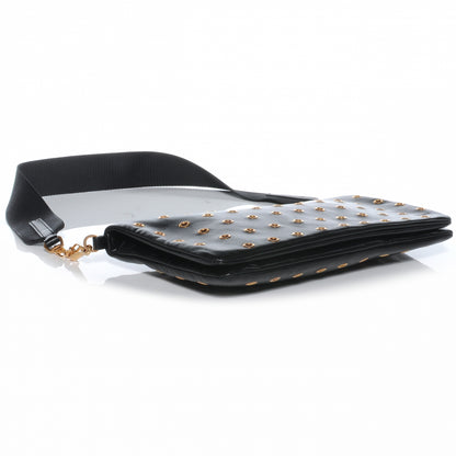 Prada Nappa Grommet Borchie Shoulder Bag Nero Black 4 of 8