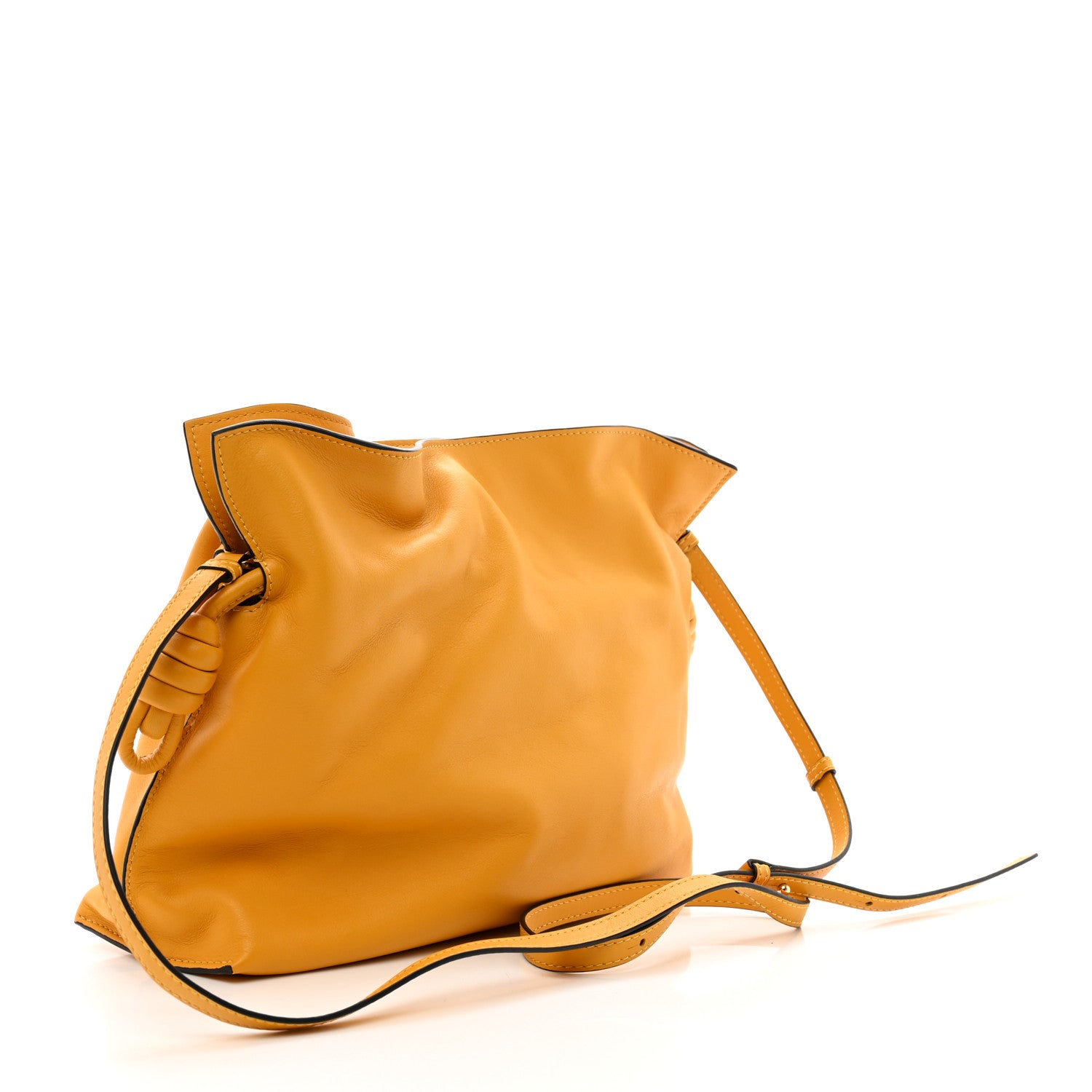 Loewe Nappa Medium Flamenco Knot Bag Mustard 3 of 9