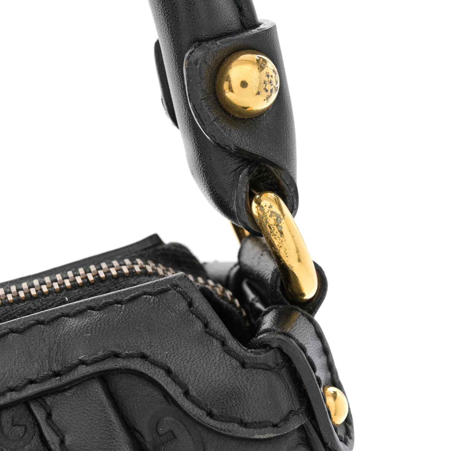 Gucci Guccissima Small Scarlett Studded Interlocking G Hobo Black 15 of 15
