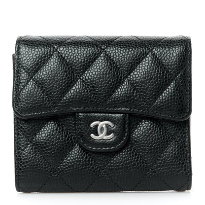 Chanel Caviar Quilted Compact Flap Wallet Black 1 of 11