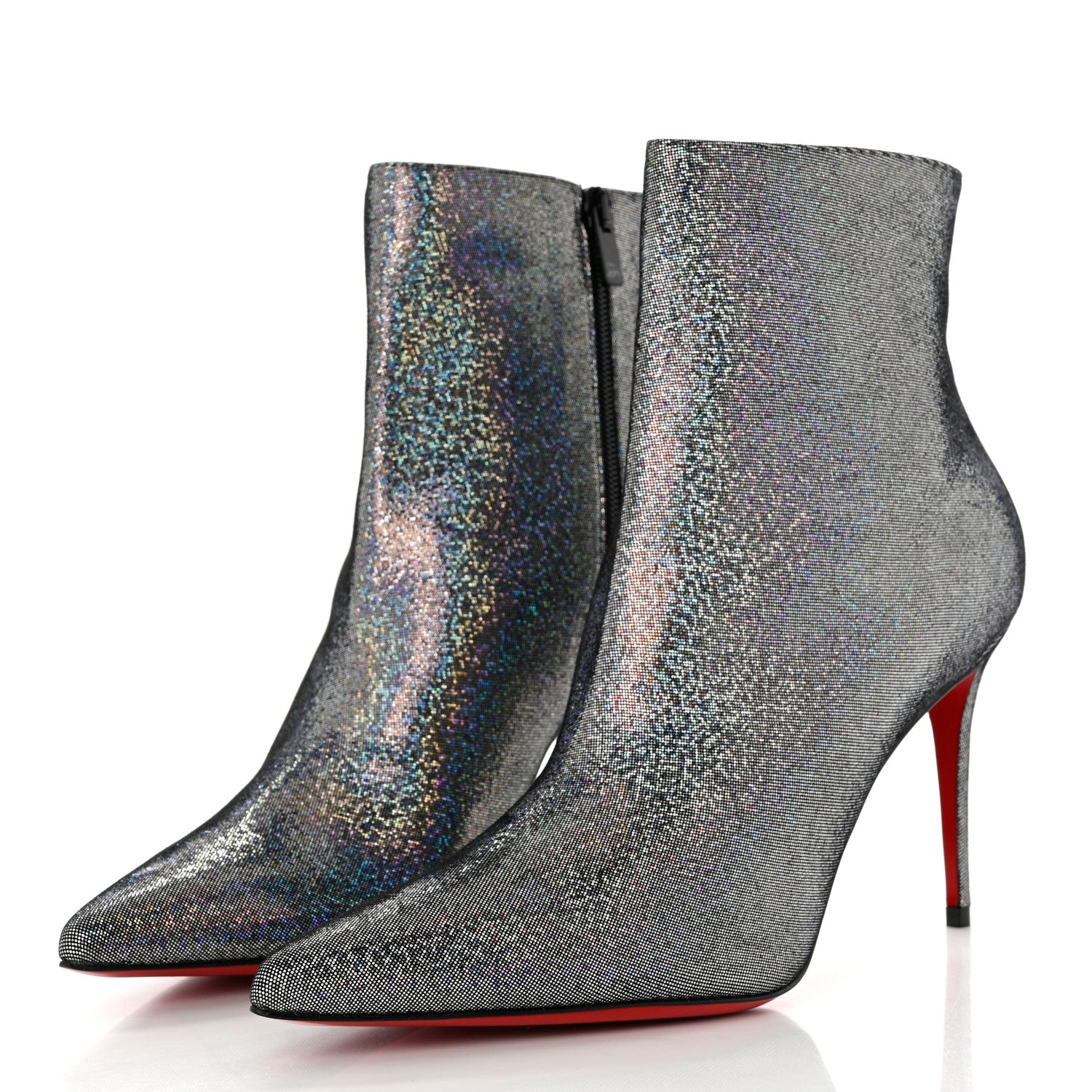 Christian Louboutin Glitter So Kate Booty 85 Disco Queen Ankle Boots 41 Silver Multicolor 3 of 8