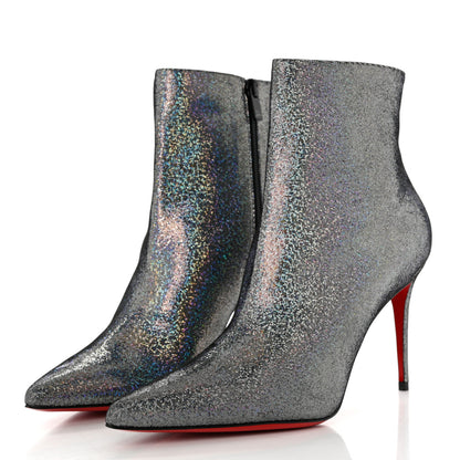 Christian Louboutin Glitter So Kate Booty 85 Disco Queen Ankle Boots 41 Silver Multicolor 3 of 8