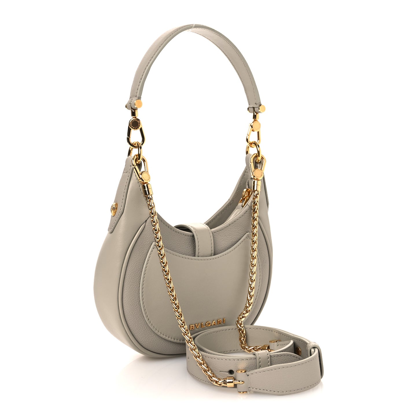 Urban Grain Smooth Calfskin Mini Serpenti Ellipse Crossbody Bag Foggy Opal