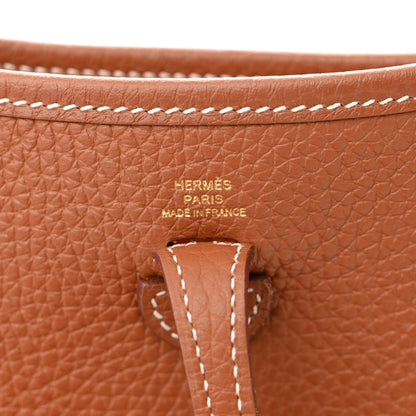 Hermes Taurillon Clemence Evelyne TPM Gold 7 of 12