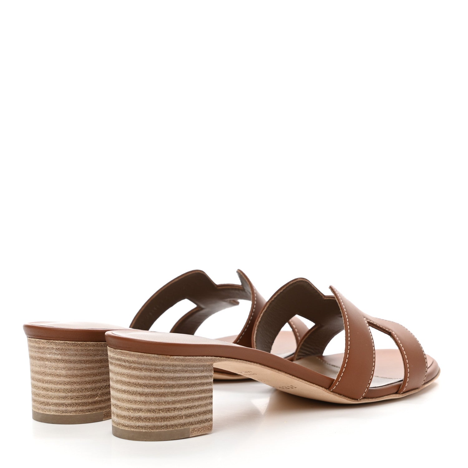 Hermes Calfskin Oasis Sandals 38 Gold 4 of 10