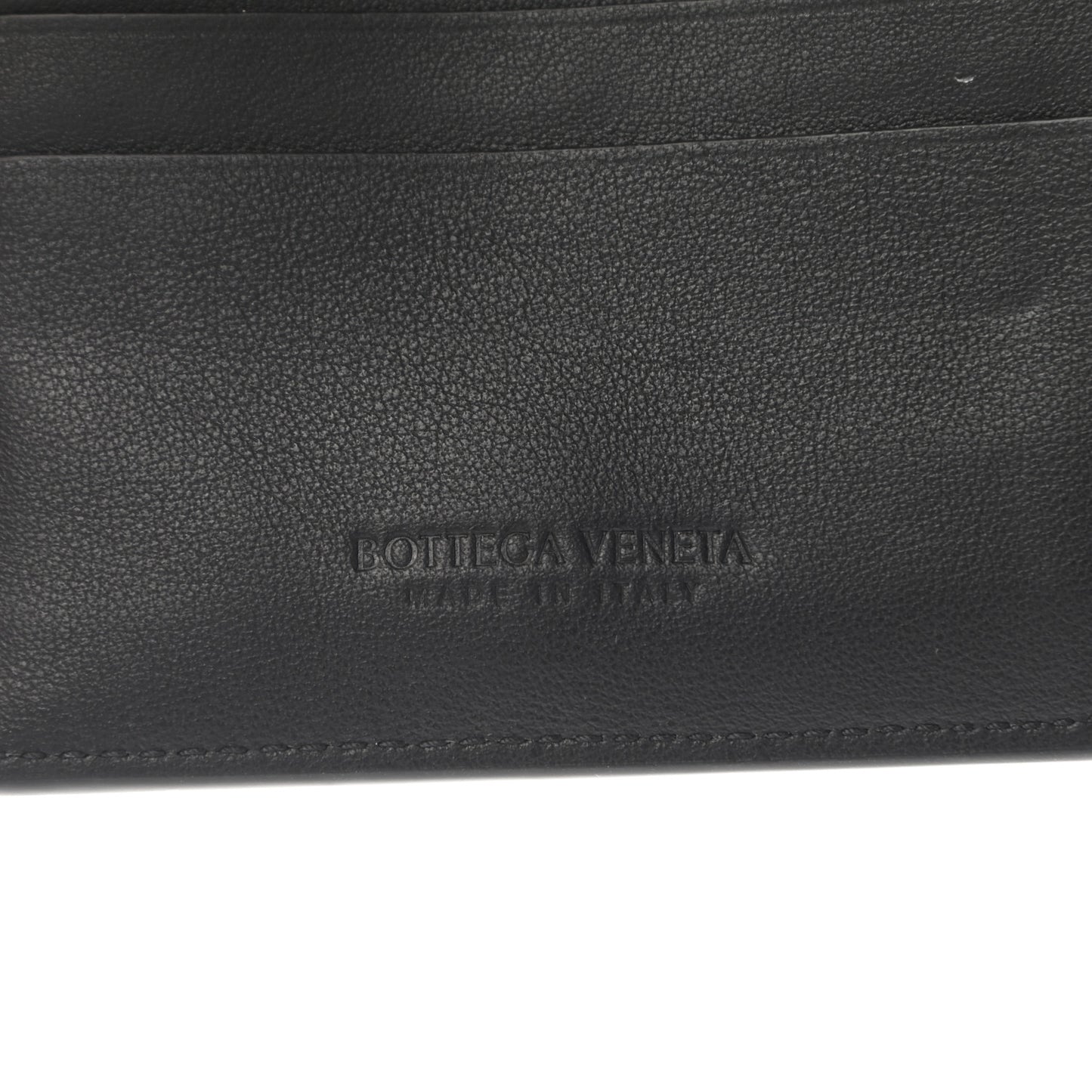 Nappa Maxi Intrecciato Card Holder Wallet Black
