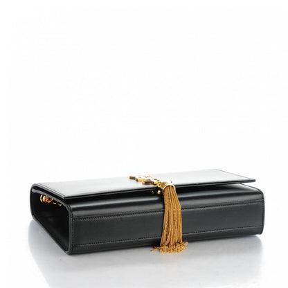Saint Laurent Smooth Calfskin Medium Classic Monogram Kate Tassel Satchel Black 4 of 7