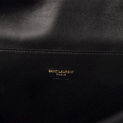Saint Laurent Smooth Calfskin Suede Medium Reversible Monogram Kate Satchel Black 7 of 20
